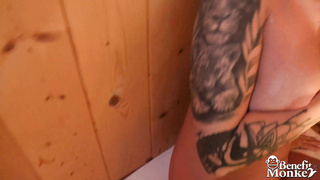 BenefitMonkey Marika Milani Fucks In Sauna And Gets Creampied WRB