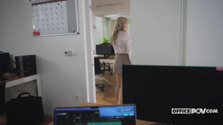 OfficePOV Megan Fiore Busty Brunette Team Player WRB