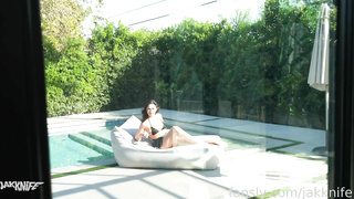 OnlyFans Scarlett Alexis And Jak Knife Sorority Slut Sneaks Into My Pool PP