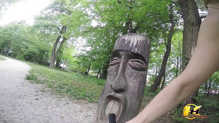 KaterinaHartlova Walking Milking Talking And Joking Naked In Public Park LEWD