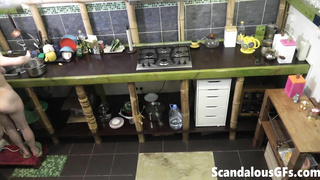 ScandalousGFs Erica Cooking In Her Kitchen Nude LEWD