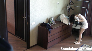 ScandalousGFs Rebecca Rainbow My Stepsis Stripping To Iron The Short Dress Shes Wearing LEWD