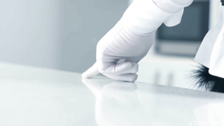 Femboyish Femboy Maid Cleans Cum Off Massive Shaft